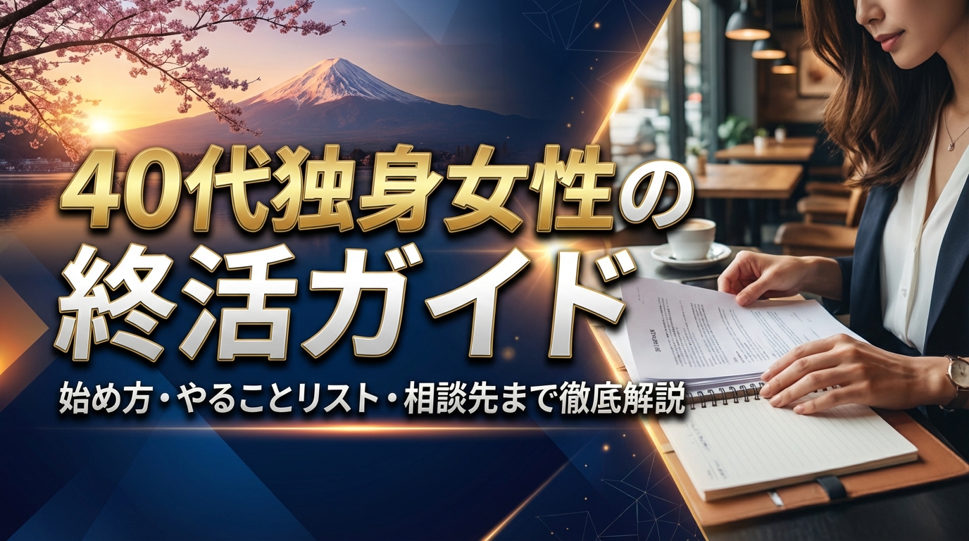 40代独身女性の終活ガイド｜始め方・やることリスト・相談先まで徹底解説
