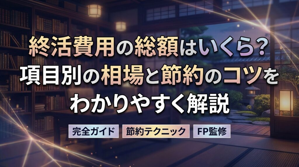 終活費用の総額はいくら？項目別の相場と節約のコツをわかりやすく解説