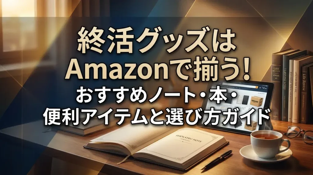 終活グッズはAmazonで揃う！おすすめノート・本・便利アイテムと選び方ガイド