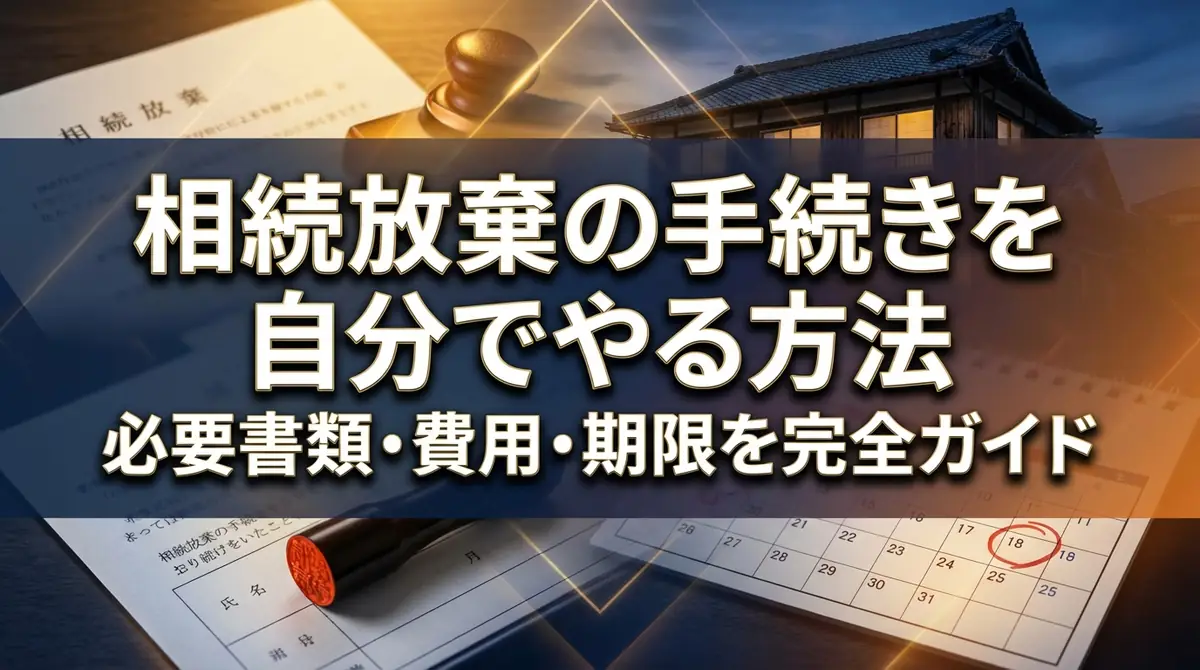 相続放棄の手続きを自分でやる方法|必要書類・費用・期限を完全ガイド