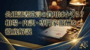 公正証書遺言の費用はいくら？相場・内訳・専門家報酬を徹底解説