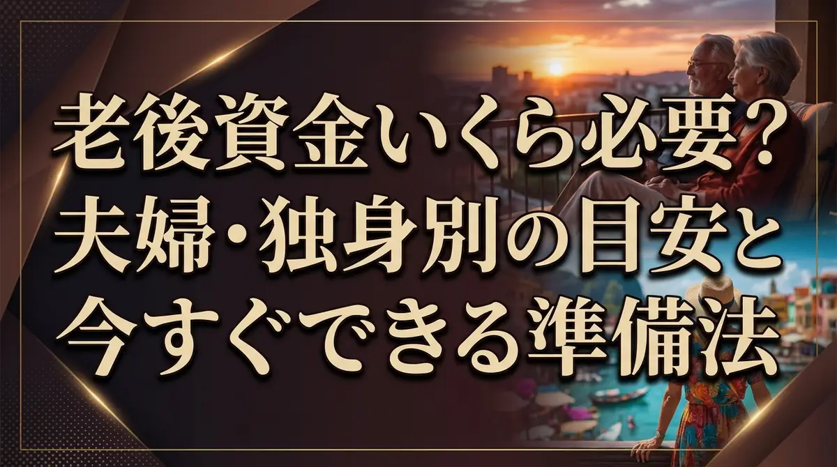 老後資金いくら必要?夫婦・独身別の目安と今すぐできる準備法